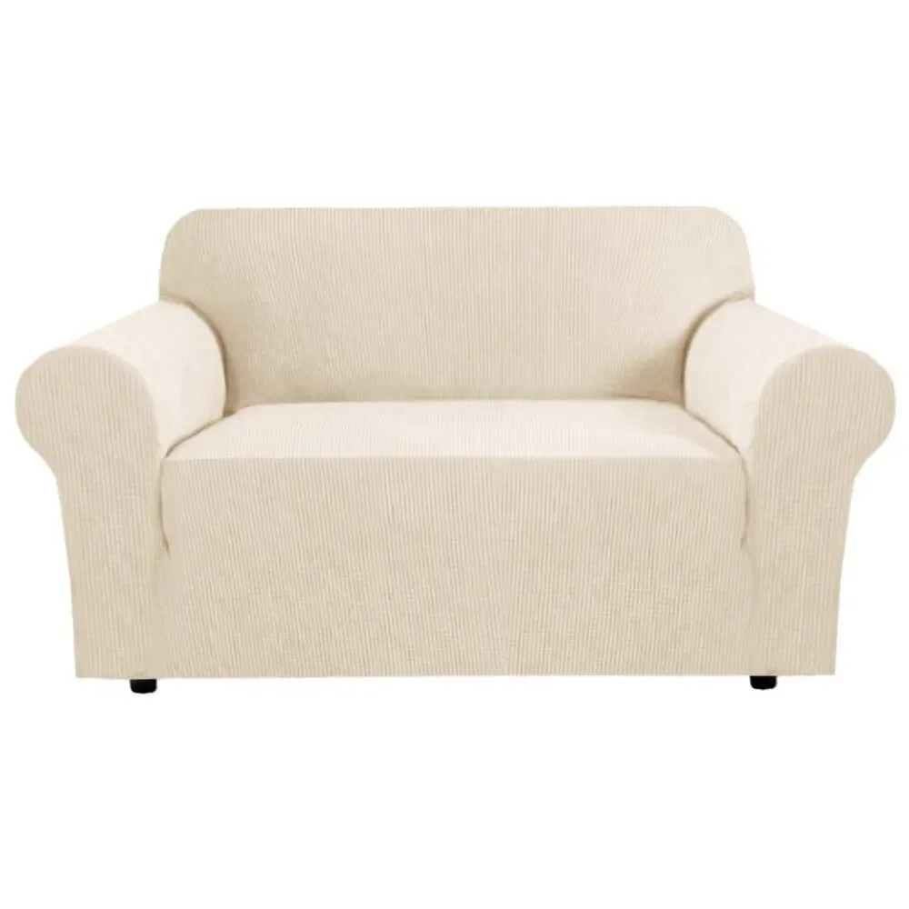 Stretch Couch Cover, Textured Jacquard Fabric (Loveseat 58